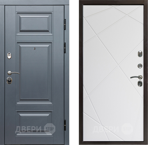 Входная металлическая Дверь Престиж Премиум Лучи Бетон белый в Шатуре