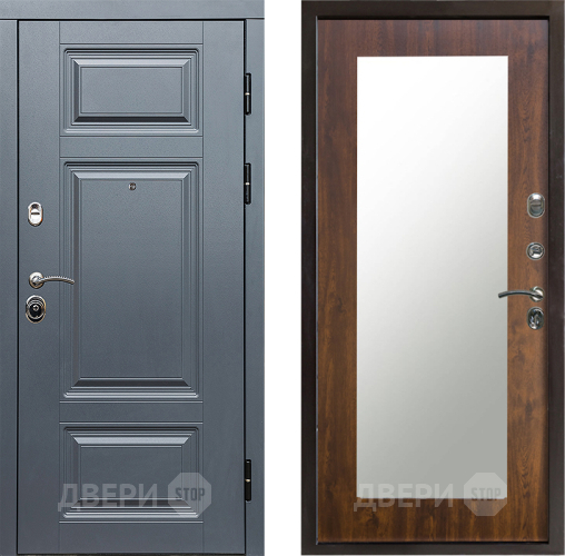 Входная металлическая Дверь Престиж Премиум Зеркло Пастораль Дуб в Шатуре