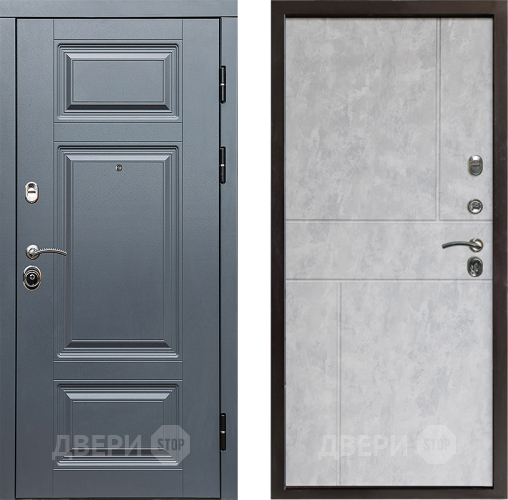 Входная металлическая Дверь Престиж Премиум Горизонт Бетон светлый в Шатуре