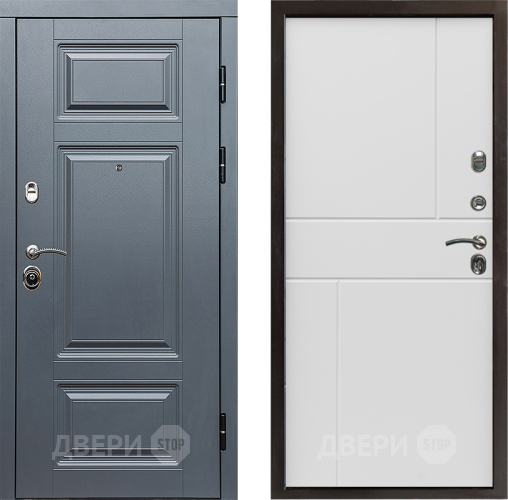 Входная металлическая Дверь Престиж Премиум Горизонт Бетон белый в Шатуре