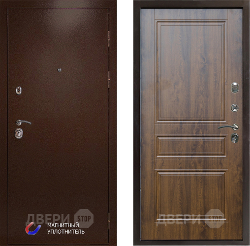 Входная металлическая Дверь Престиж Медь Классика Дуб в Шатуре