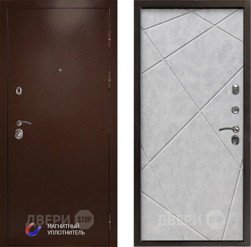 Дверь Престиж Медь Лучи Бетон светлый в Шатуре