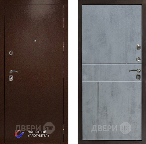 Дверь Престиж Медь Горизонт Бетон темный в Шатуре