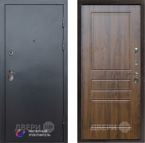Входная металлическая Дверь Престиж Графит Классика Дуб в Шатуре