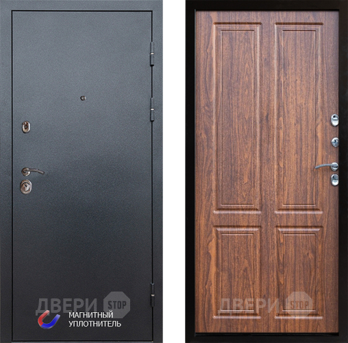 Входная металлическая Дверь Престиж Графит Премиум Орех светлый в Шатуре