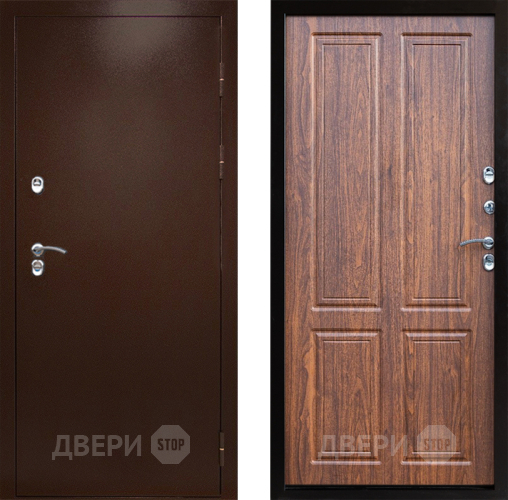 Входная металлическая Дверь Престиж TERMO с терморазрывом Снегирь Медь Премиум Орех светлый в Шатуре