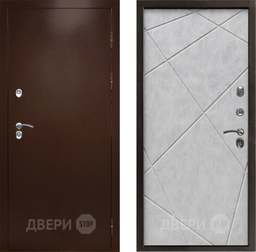 Входная металлическая Дверь Престиж TERMO с терморазрывом Снегирь Медь Лучи Бетон светлый в Шатуре