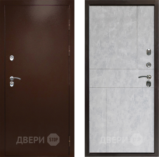 Дверь Престиж TERMO с терморазрывом Снегирь Медь Горизонт Бетон светлый в Шатуре