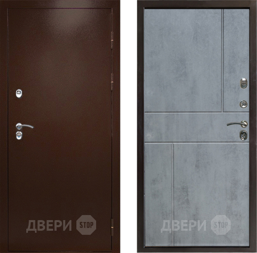 Дверь Престиж TERMO с терморазрывом Снегирь Медь Горизонт Бетон темный в Шатуре
