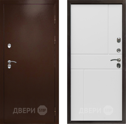 Дверь Престиж TERMO с терморазрывом Снегирь Медь Горизонт Бетон белый в Шатуре