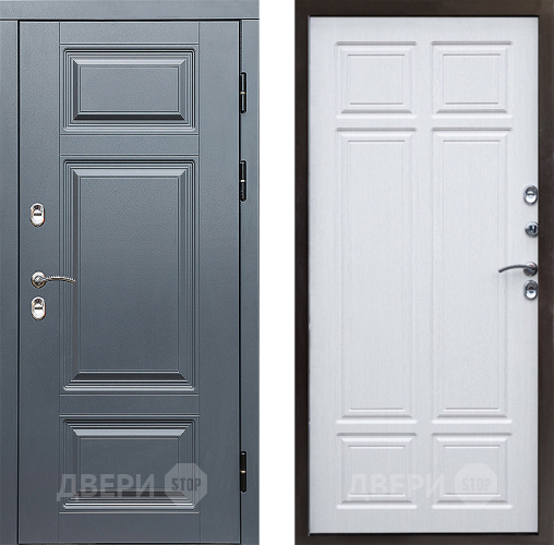 Входная металлическая Дверь Престиж TERMO с терморазрывом Премиум Грэй Премиум Лиственница белая в Шатуре
