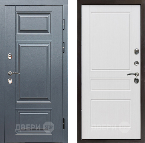 Дверь Престиж TERMO с терморазрывом Премиум Грэй Классика Белое дерево в Шатуре