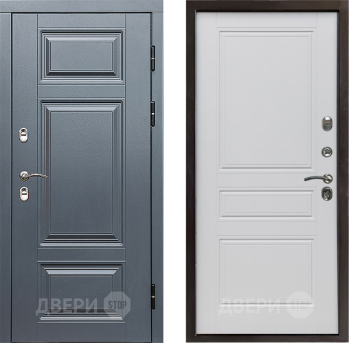 Дверь Престиж TERMO с терморазрывом Премиум Грэй Классика Белый матовый в Шатуре