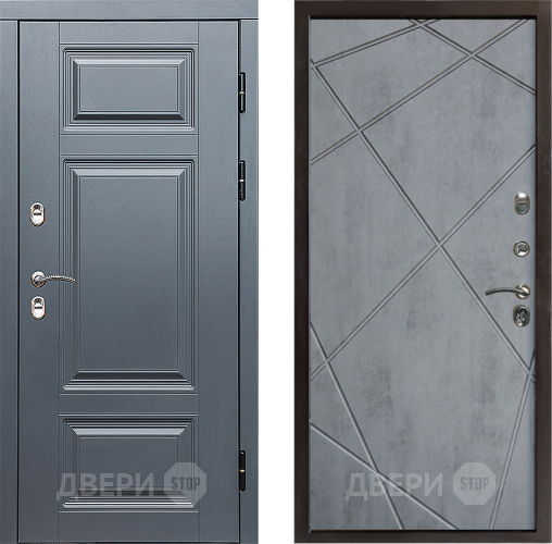 Дверь Престиж TERMO с терморазрывом Премиум Грэй Лучи Бетон темный в Шатуре