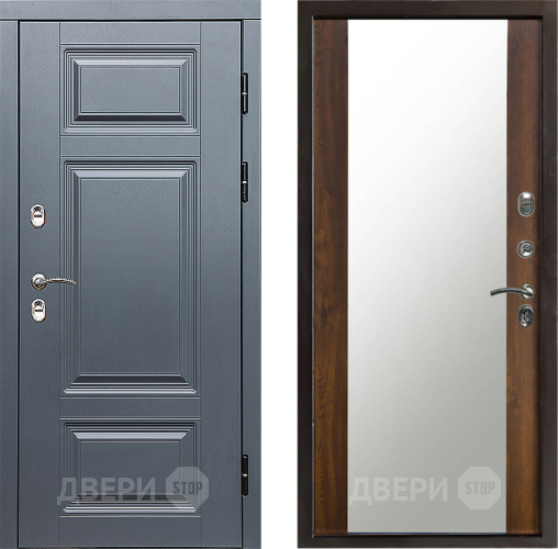 Дверь Престиж TERMO с терморазрывом Премиум Грэй Зеркало Дуб в Шатуре