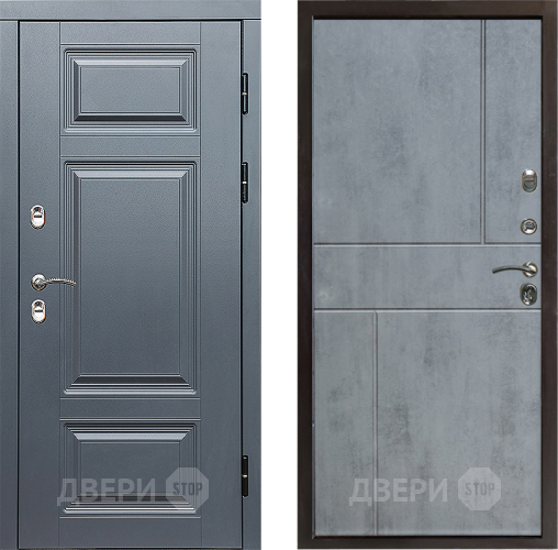 Дверь Престиж TERMO с терморазрывом Премиум Грэй Горизонт Бетон темный в Шатуре