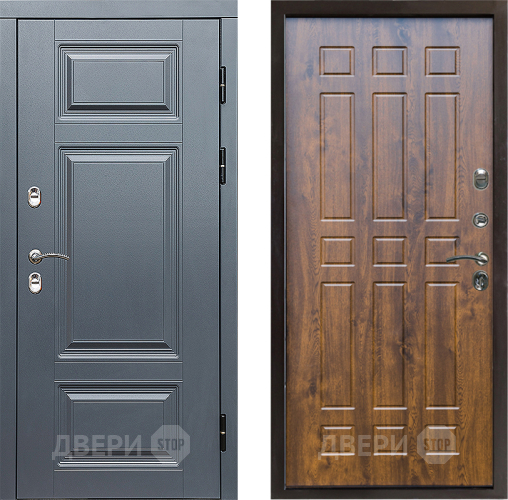 Входная металлическая Дверь Престиж TERMO с терморазрывом Премиум Грэй Спарта Дуб в Шатуре