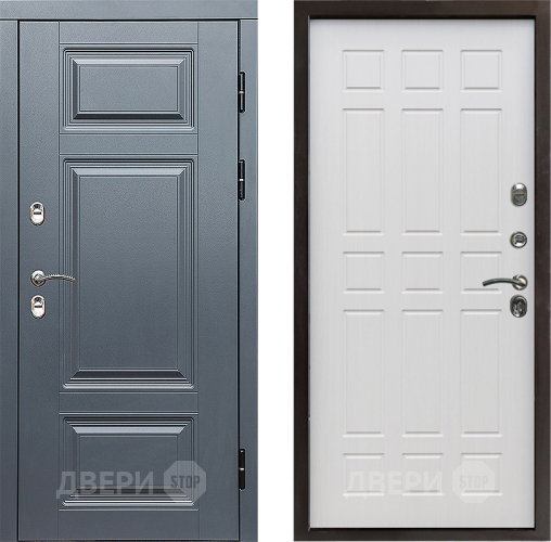 Входная металлическая Дверь Престиж TERMO с терморазрывом Премиум Грэй Спарта Лиственница белая в Шатуре