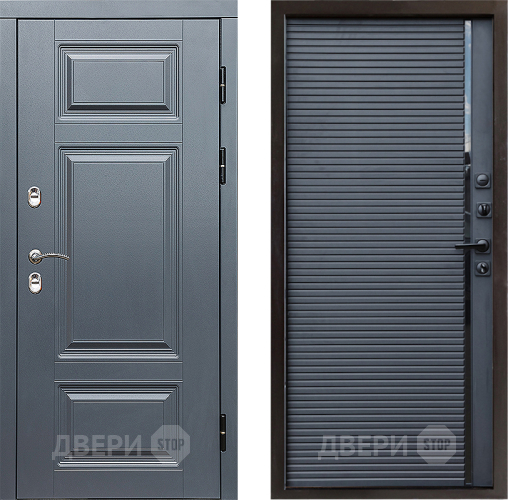 Входная металлическая Дверь Престиж TERMO с терморазрывом Премиум Грэй Porte Черный кварц в Шатуре