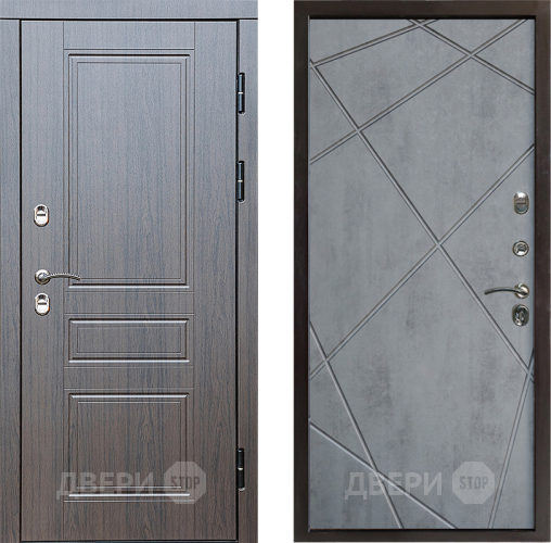 Входная металлическая Дверь Престиж TERMO с терморазрывом Классика Лучи Бетон темный в Шатуре