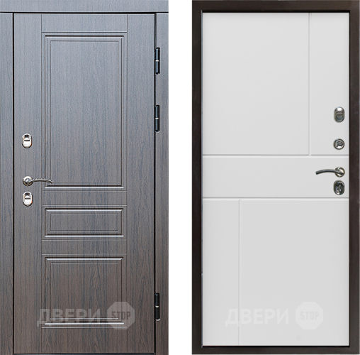 Дверь Престиж TERMO с терморазрывом Классика Горизонт Бетон белый в Шатуре