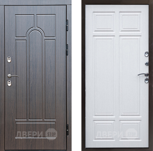 Входная металлическая Дверь Престиж TERMO с терморазрывом Арка Премиум Лиственница белая в Шатуре