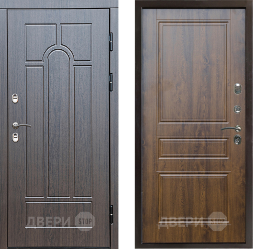 Входная металлическая Дверь Престиж TERMO с терморазрывом Арка Классика Дуб в Шатуре