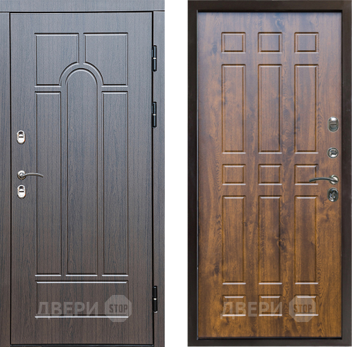 Входная металлическая Дверь Престиж TERMO с терморазрывом Арка Спарта Дуб в Шатуре