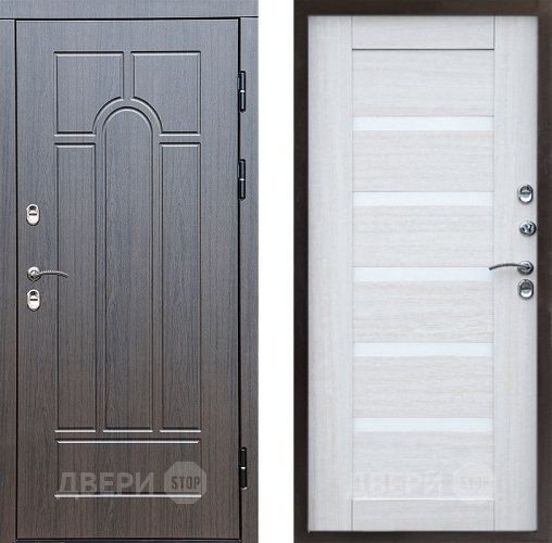 Входная металлическая Дверь Престиж TERMO с терморазрывом Арка Царга Лиственница белая в Шатуре