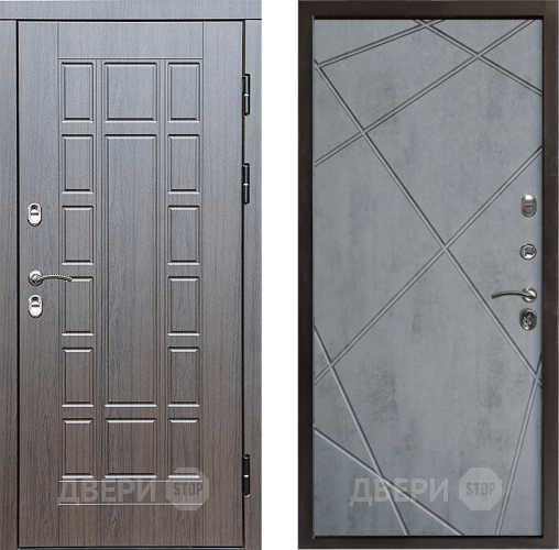 Входная металлическая Дверь Престиж TERMO с терморазрывом Престиж Лучи Бетон темный в Шатуре