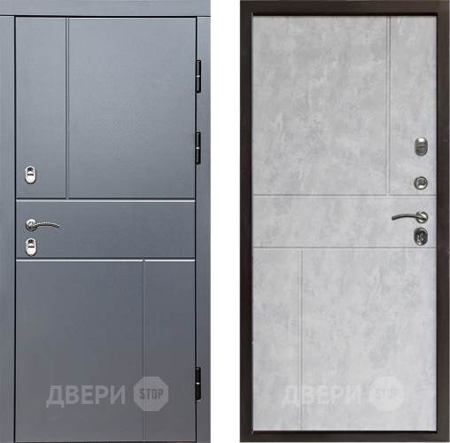 Входная металлическая Дверь Престиж TERMO с терморазрывом Горизонт Грэй Горизонт Бетон светлый в Шатуре