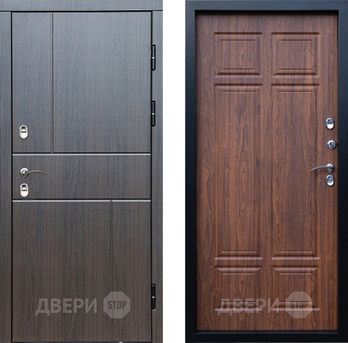 Входная металлическая Дверь Престиж TERMO с терморазрывом Горизонт Венге Премиум Орех темный в Шатуре