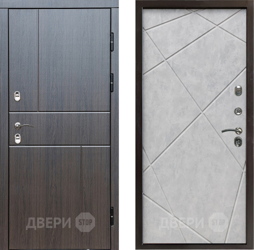 Входная металлическая Дверь Престиж TERMO с терморазрывом Горизонт Венге Лучи Бетон светлый в Шатуре