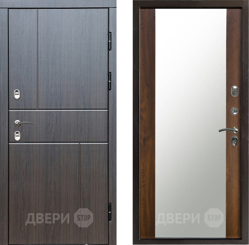 Входная металлическая Дверь Престиж TERMO с терморазрывом Горизонт Венге Зеркало Дуб в Шатуре