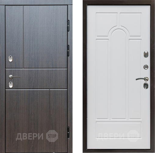 Дверь Престиж TERMO с терморазрывом Горизонт Венге Арка Белое дерево в Шатуре