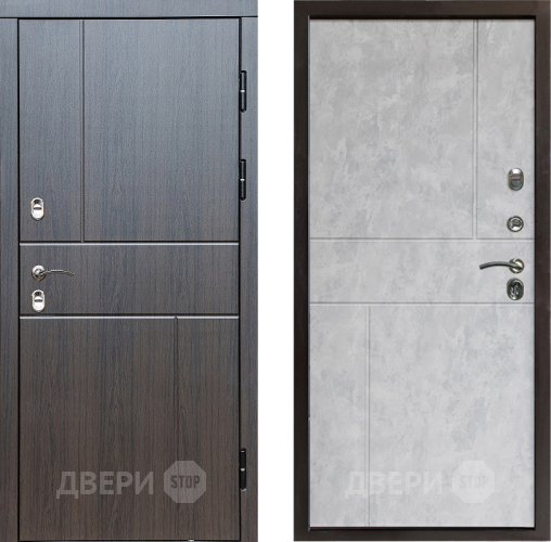 Входная металлическая Дверь Престиж TERMO с терморазрывом Горизонт Венге Горизонт Бетон светлый в Шатуре