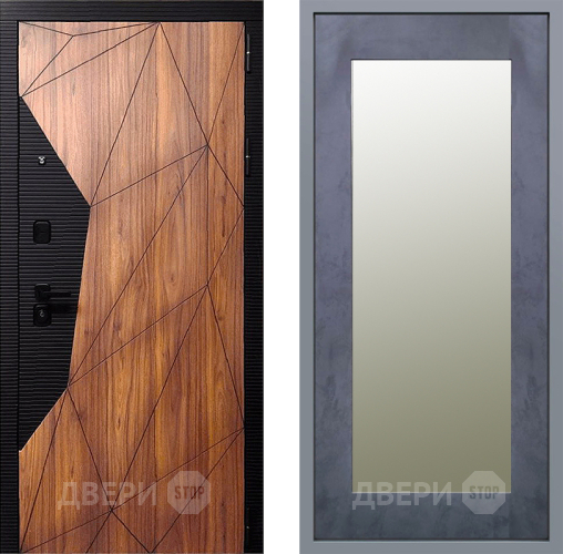 Дверь Заводские двери Морра Зеркало Модерн Бетон темный в Шатуре