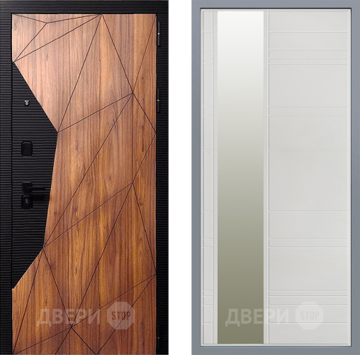 Дверь Заводские двери Морра Зеркало Лира Белый софт в Шатуре