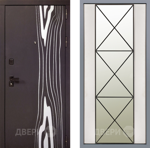 Дверь Заводские двери Леванте Зеркало Перфекто Структурное дерево в Шатуре