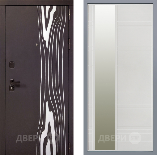 Дверь Заводские двери Леванте Зеркало Лира Белый софт в Шатуре