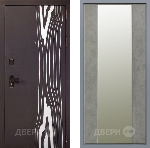 Дверь Заводские двери Леванте Зеркало Макси Бетон темный в Шатуре