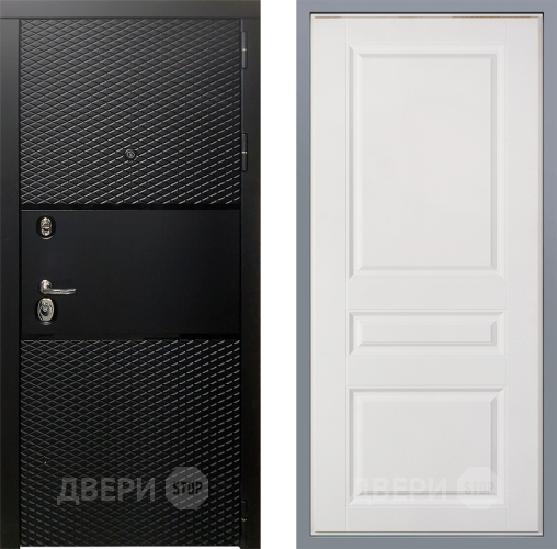 Дверь Заводские двери Тефлон Стокгольм Белый софт в Шатуре