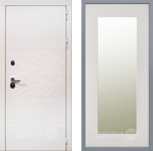 Дверь Заводские двери Дэко Вайт Зеркало Модерн Белый софт в Шатуре