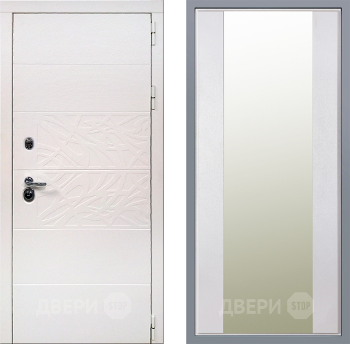 Дверь Заводские двери Дэко Вайт Зеркало Макси Белый шелк в Шатуре