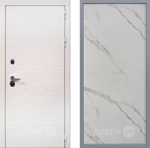 Дверь Заводские двери Дэко Вайт Тривия Мрамор белый в Шатуре