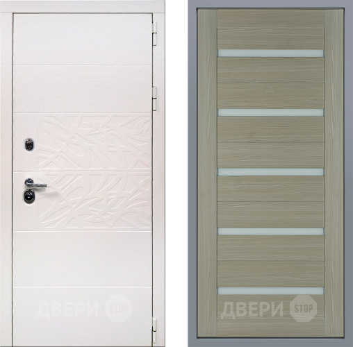 Дверь Заводские двери Дэко Вайт СБ-1 Капучино в Шатуре