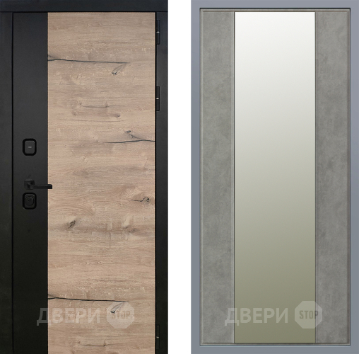 Дверь Заводские двери Ларте Зеркало Макси Бетон темный в Шатуре