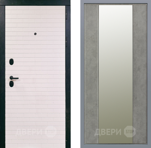 Дверь Заводские двери Сохо Зеркало Макси Бетон темный в Шатуре