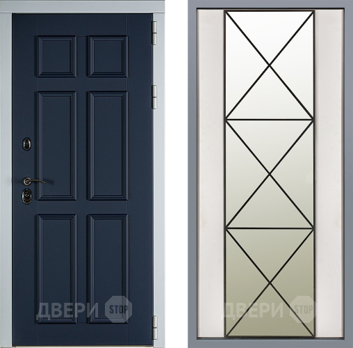 Дверь Заводские двери Стокгольм Зеркало Перфекто Структурное дерево в Шатуре