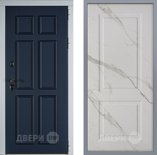 Дверь Заводские двери Стокгольм Доррен Мрамор белый в Шатуре